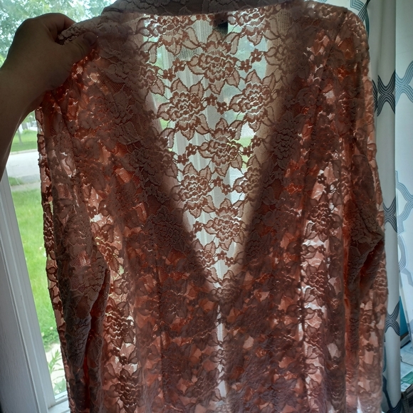 INC International Concepts Woman 2x Blazer Light Pink Lace - Picture 4 of 12